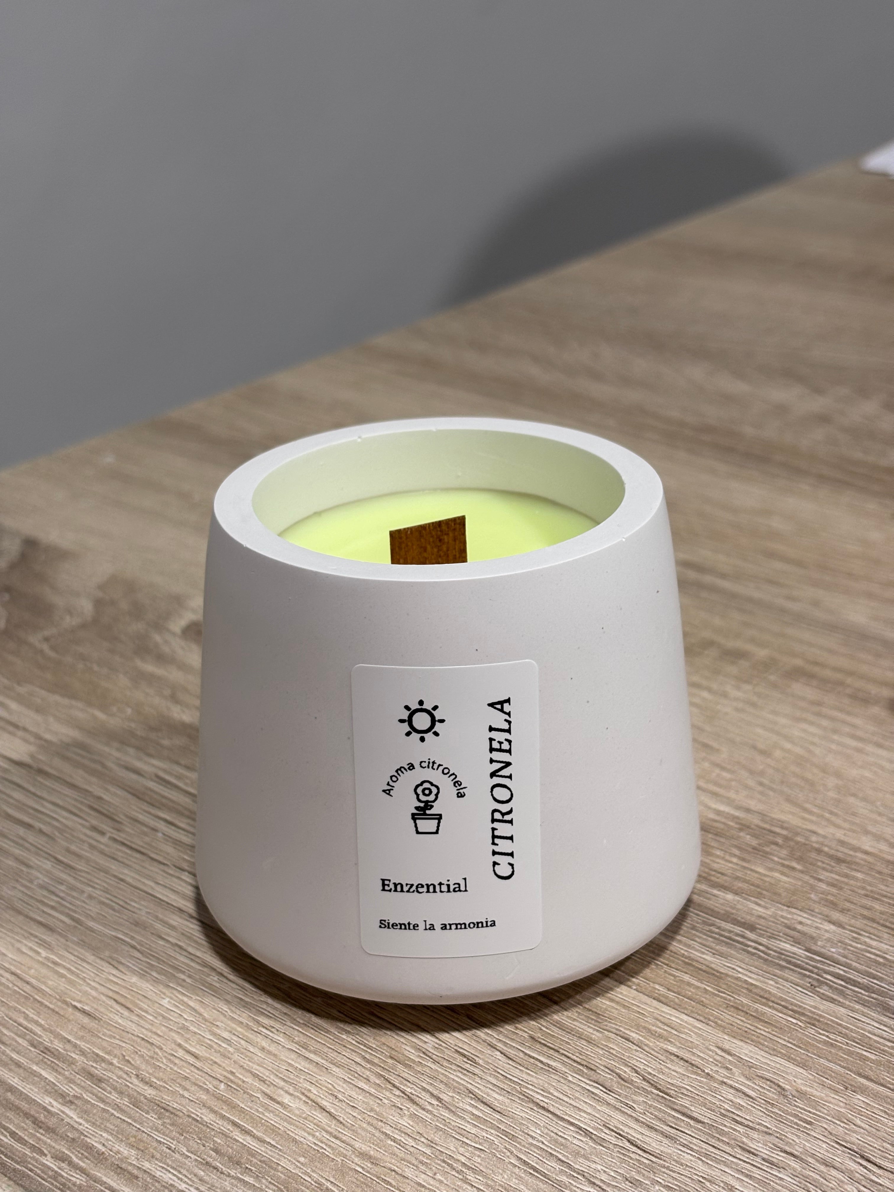 Vela citronela Anti mosquitos natural Citron Nela piedra natura🪴🦟
