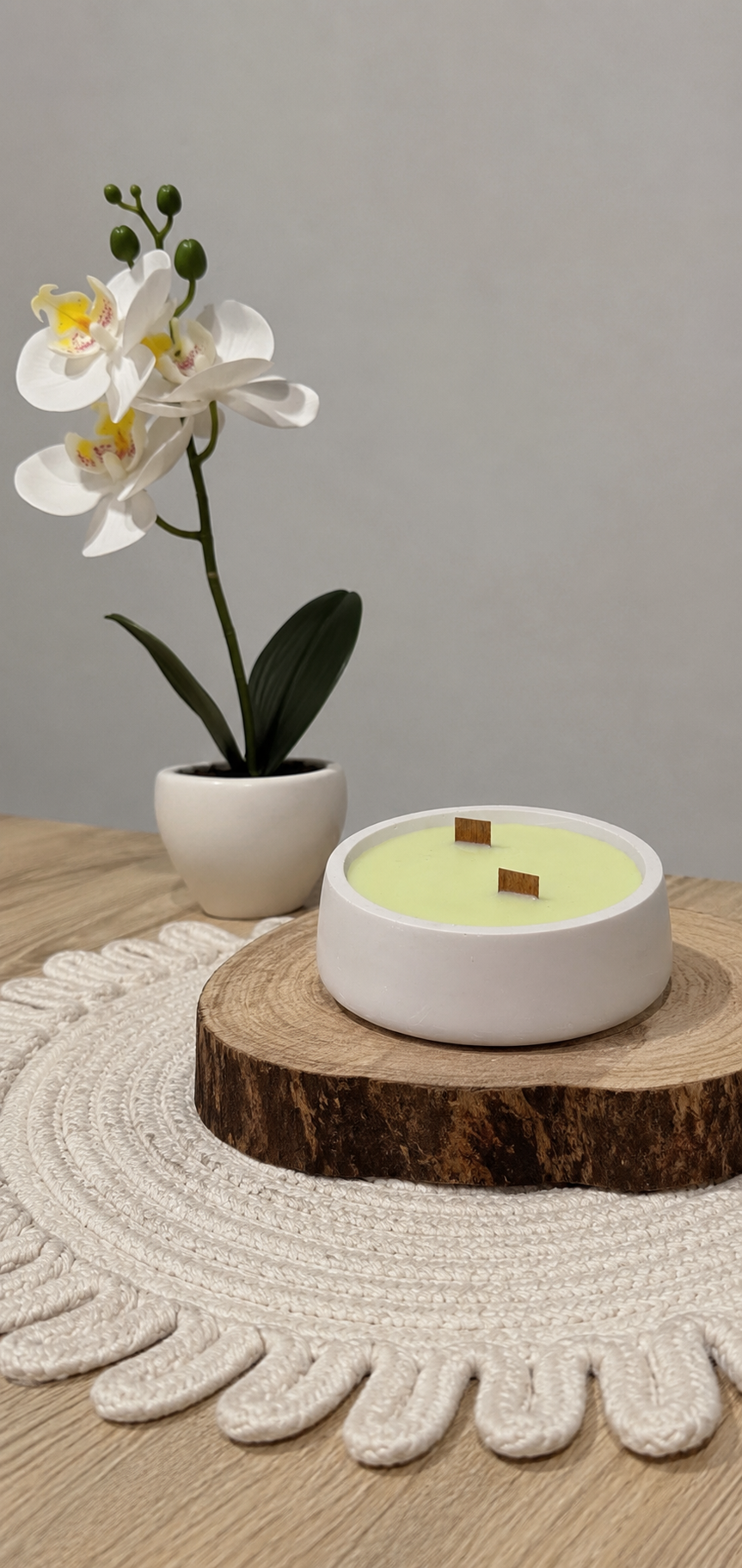Vela de Citronela 🌱🦟 Anti mosquitos natural Citron Nela en plato