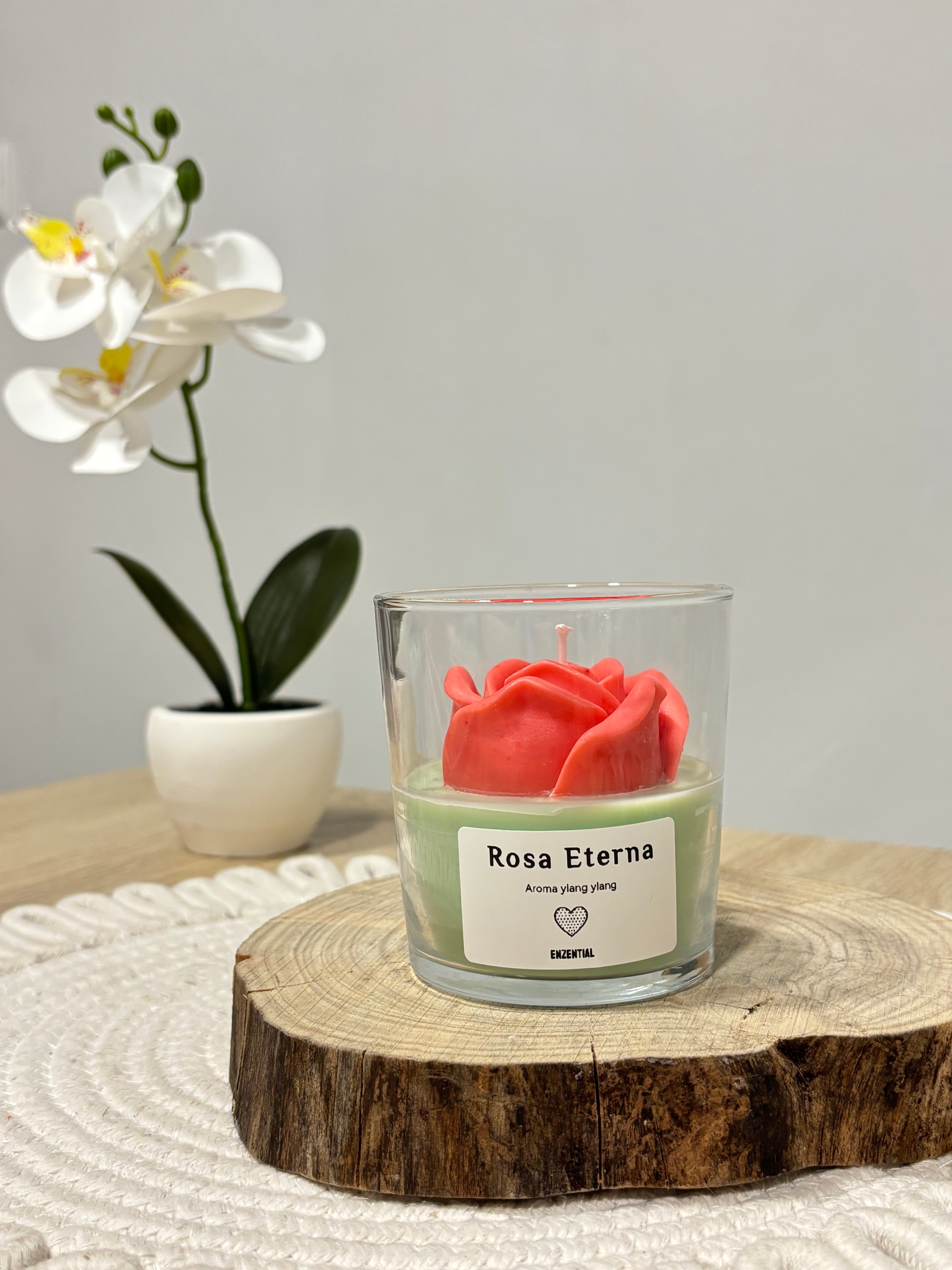 Vela Rosa Eterna - Aroma ylang ylang