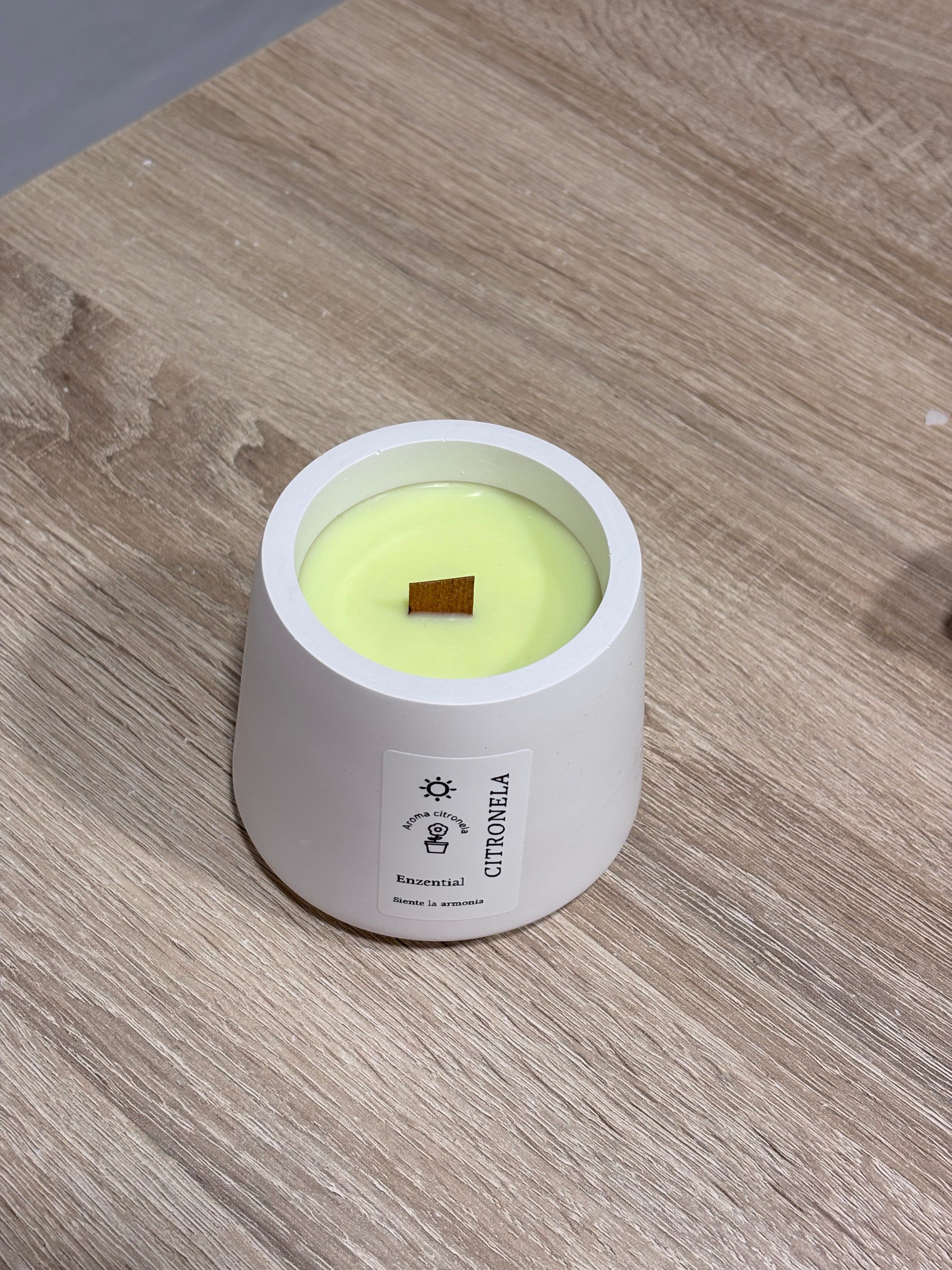 Vela citronela Anti mosquitos natural Citron Nela piedra natura🪴🦟