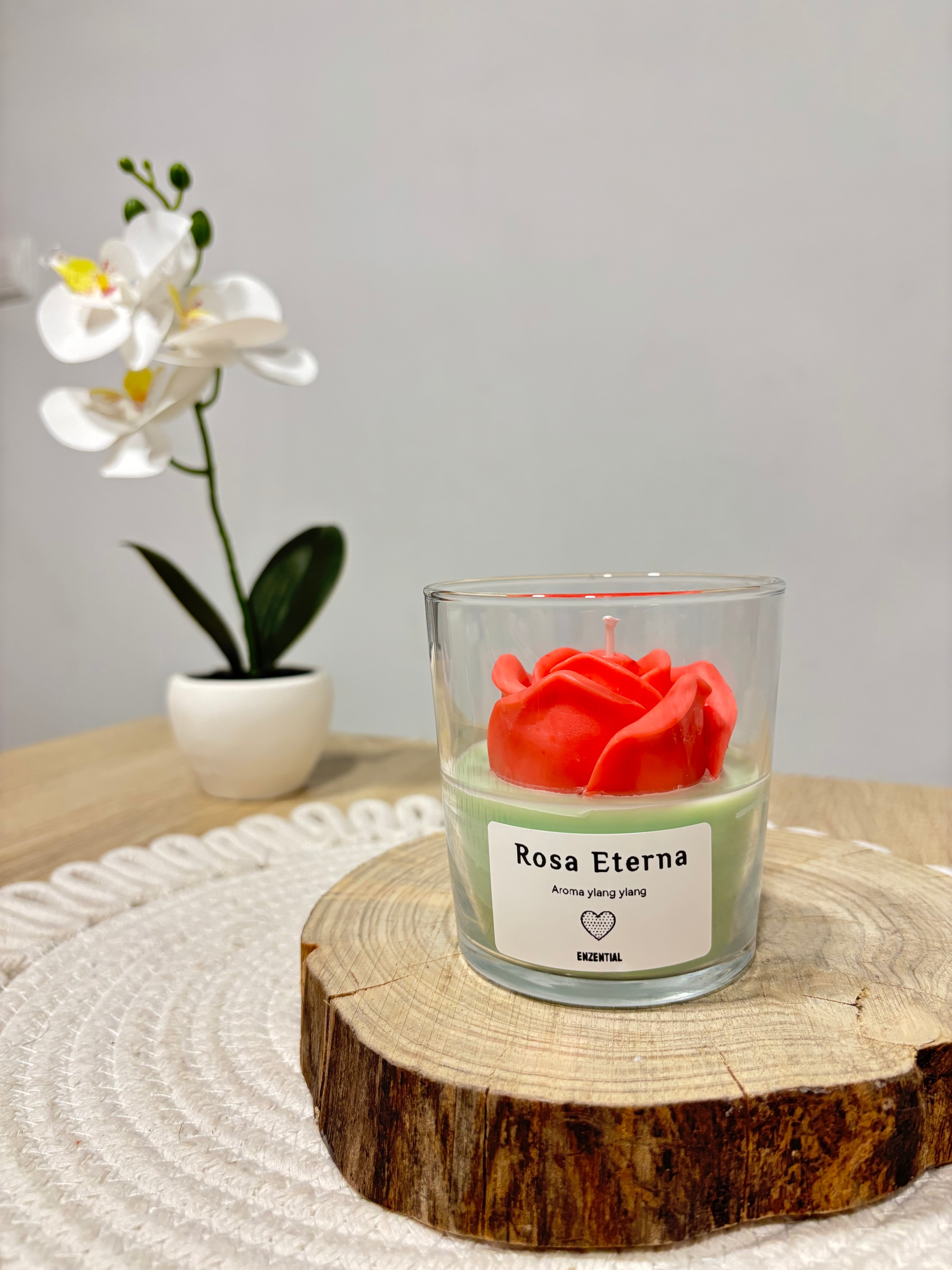 Vela Rosa Eterna - Aroma ylang ylang