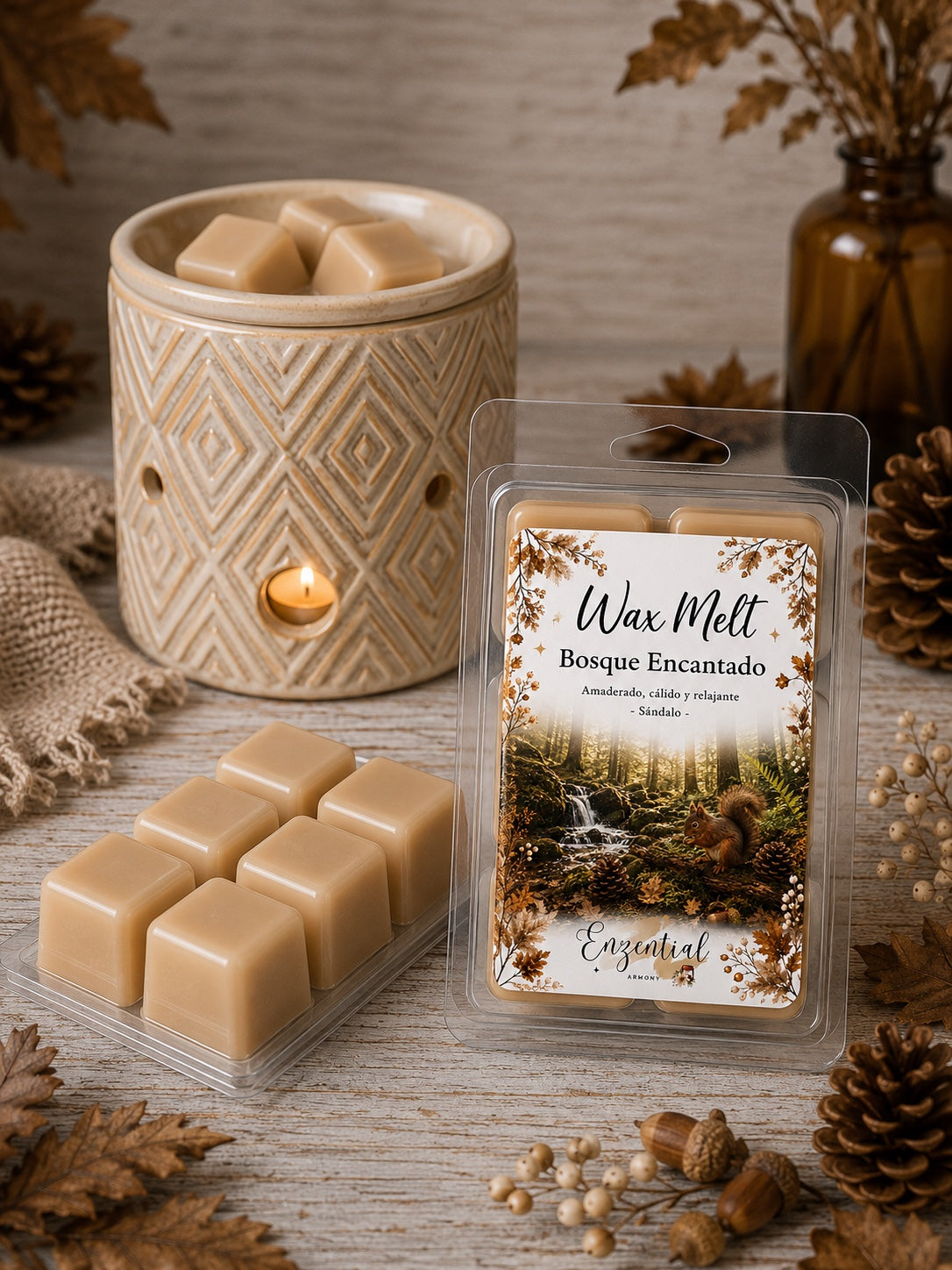 Wax Melt super aromático 🌳🪵Bosque encantado 🐿️