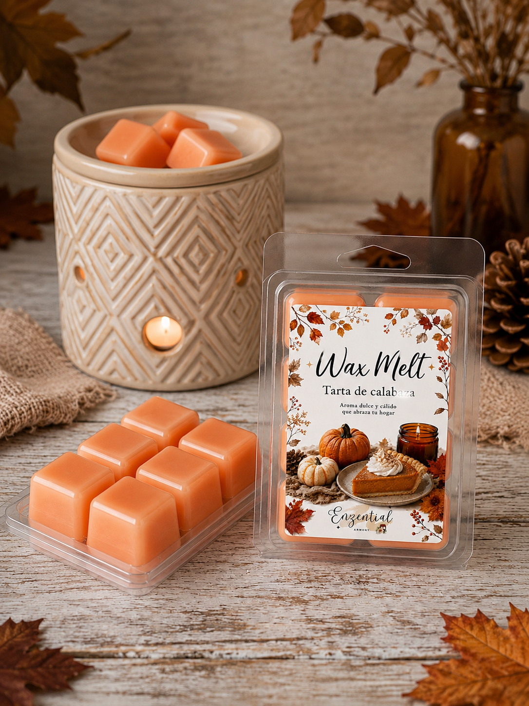 Wax Melt super aromático 🎃🍰 Tarta de calabaza