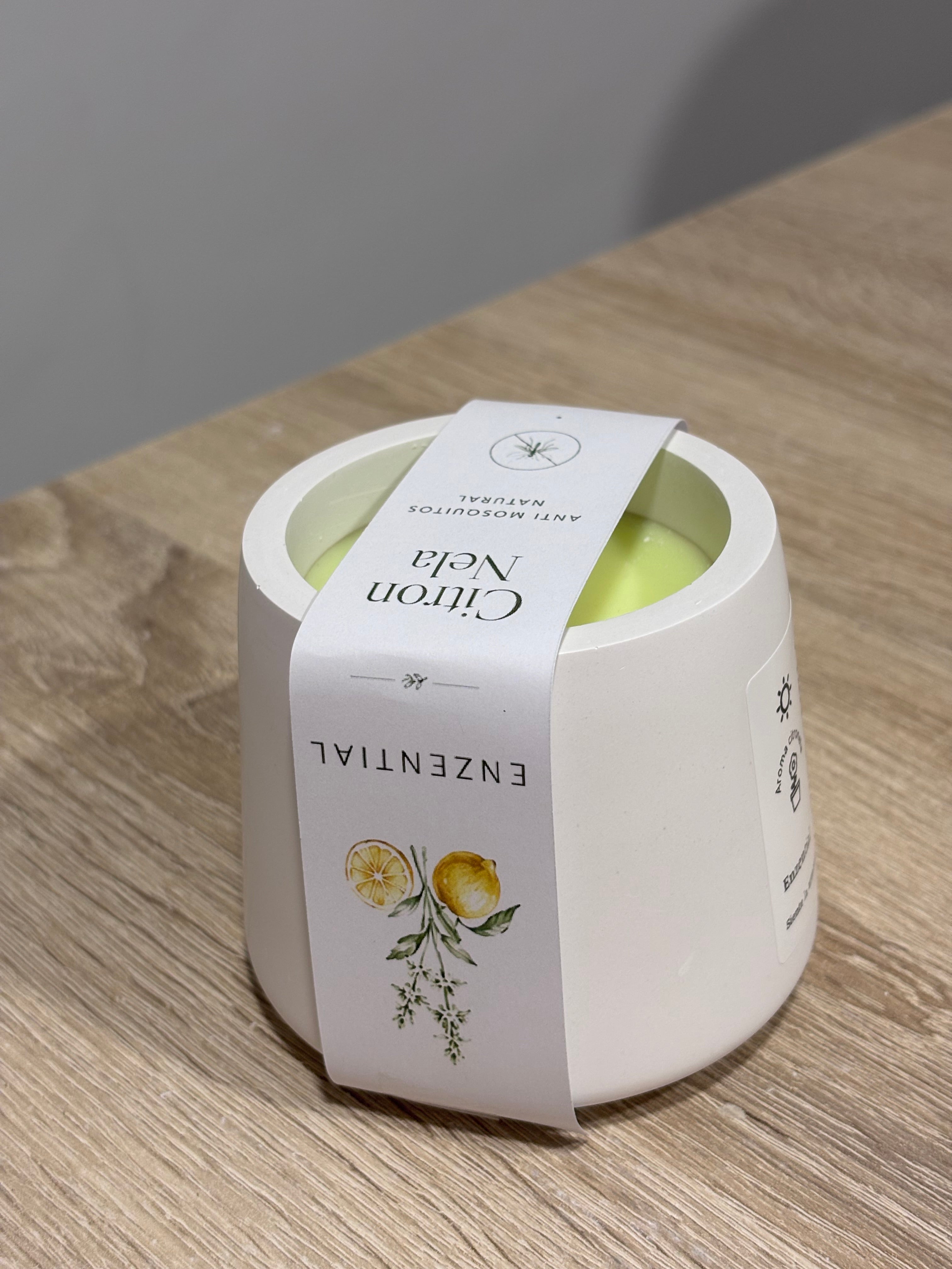Vela citronela Anti mosquitos natural Citron Nela piedra natura🪴🦟