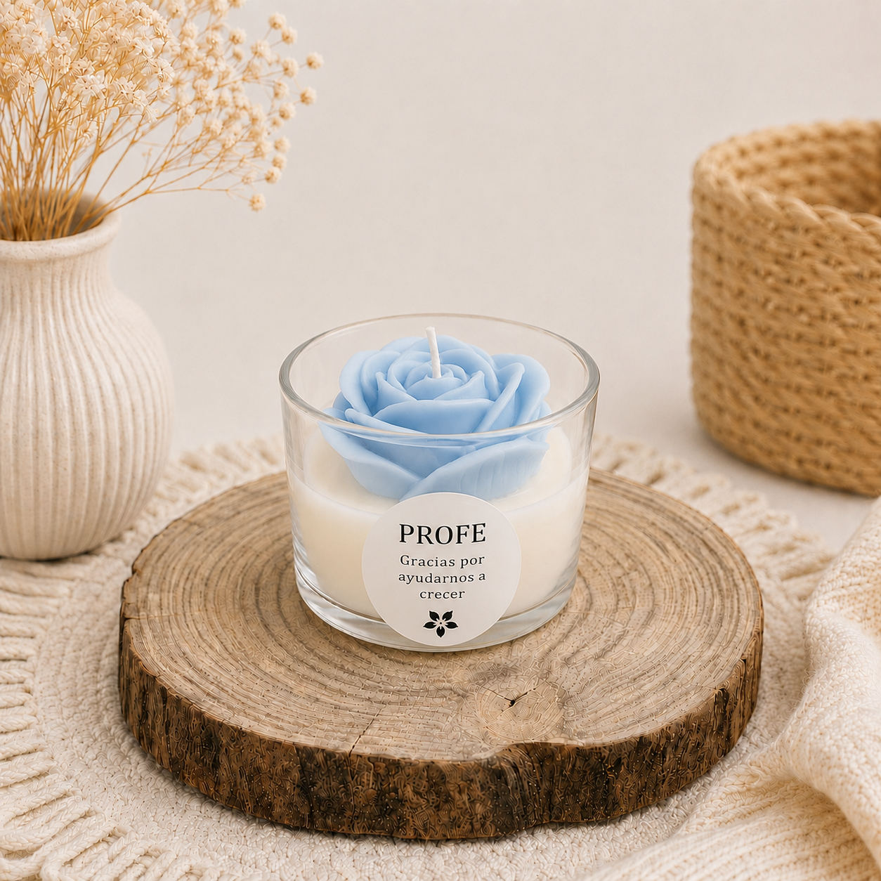 Vela gracias profe - Lovely rose aromática preparada para regalar