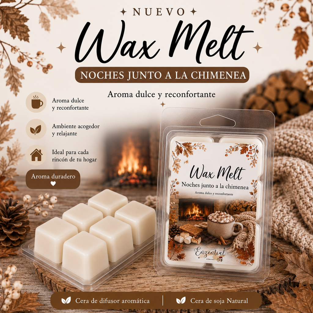 Wax Melt super aromatico 🔥🪵 Noches junto a la chimenea
